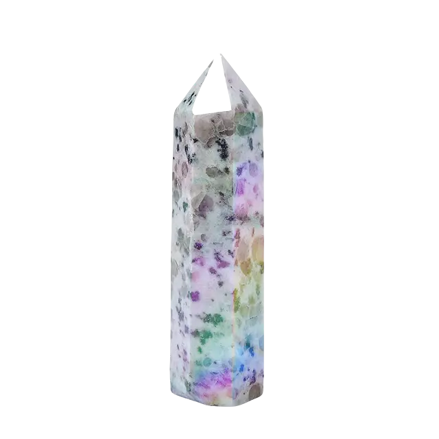 Aura Kiwi Jasper Obelisk Tarot Crystal Wellness